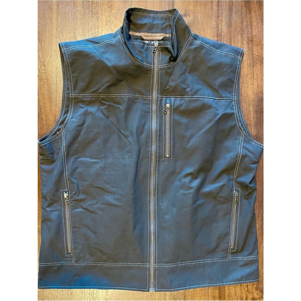 Kuhl Men's Black Burr Canvas Lined Work Vest – Size XXXL